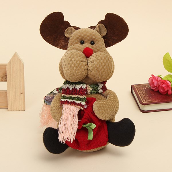 2015 new arrival top selling christmas santa claus snowman elk standing table xmas hanging ornament pattern decor gift