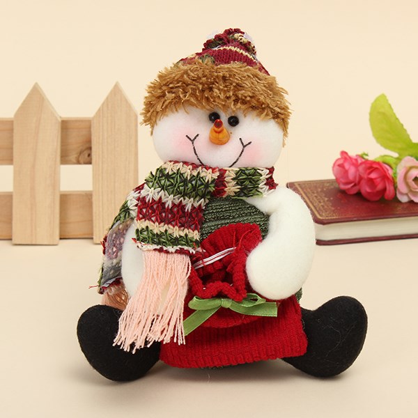 2015 new arrival top selling christmas santa claus snowman elk standing table xmas hanging ornament pattern decor gift