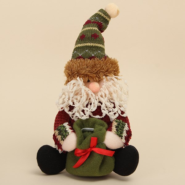 2015 new arrival top selling christmas santa claus snowman elk standing table xmas hanging ornament pattern decor gift