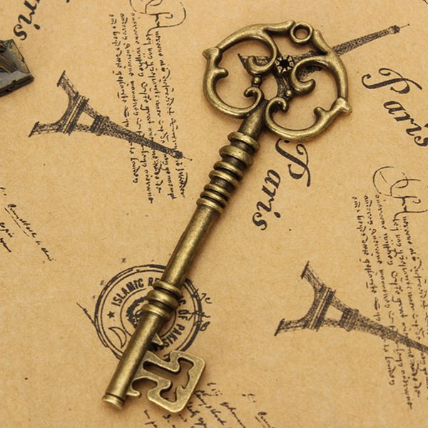 2015 new arrival vintage old punk style look key bow for jewelry making