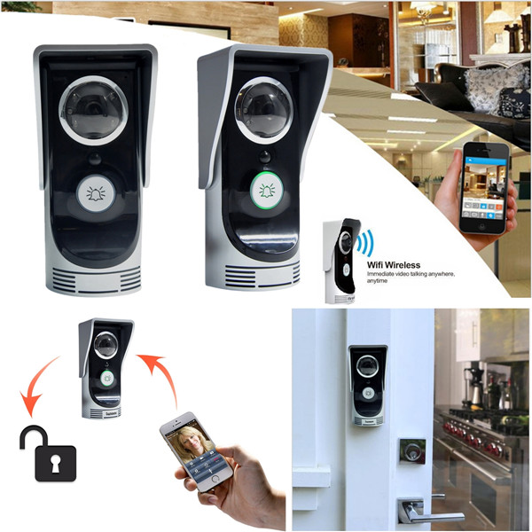 2015 new arrival wifi video door phone motion detection doorbell rainproof camera connect mobile