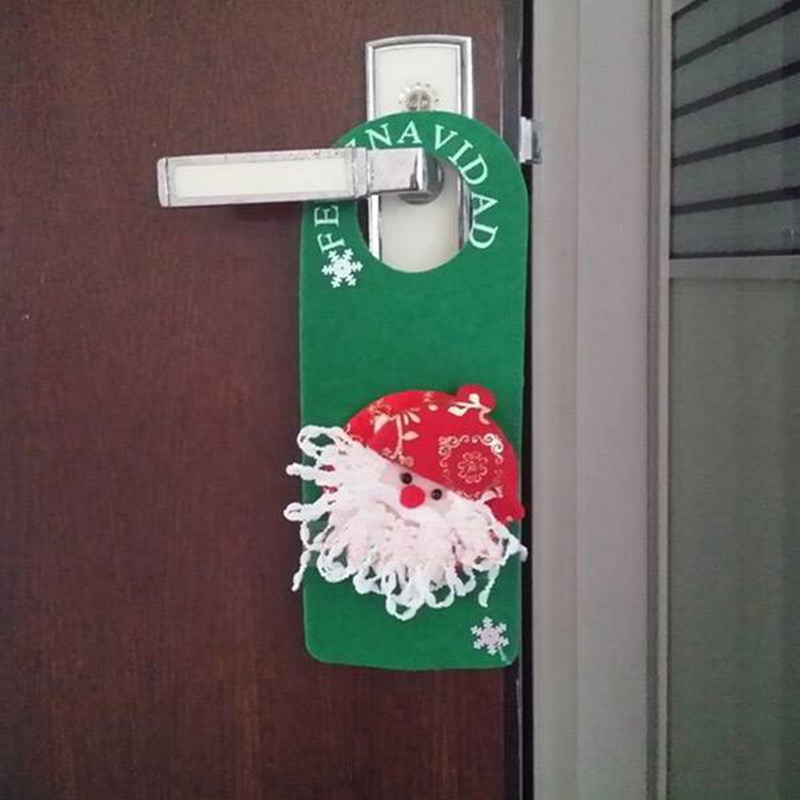 2015 new christmas santa claus home door decoration xmas led wall hanging ornament