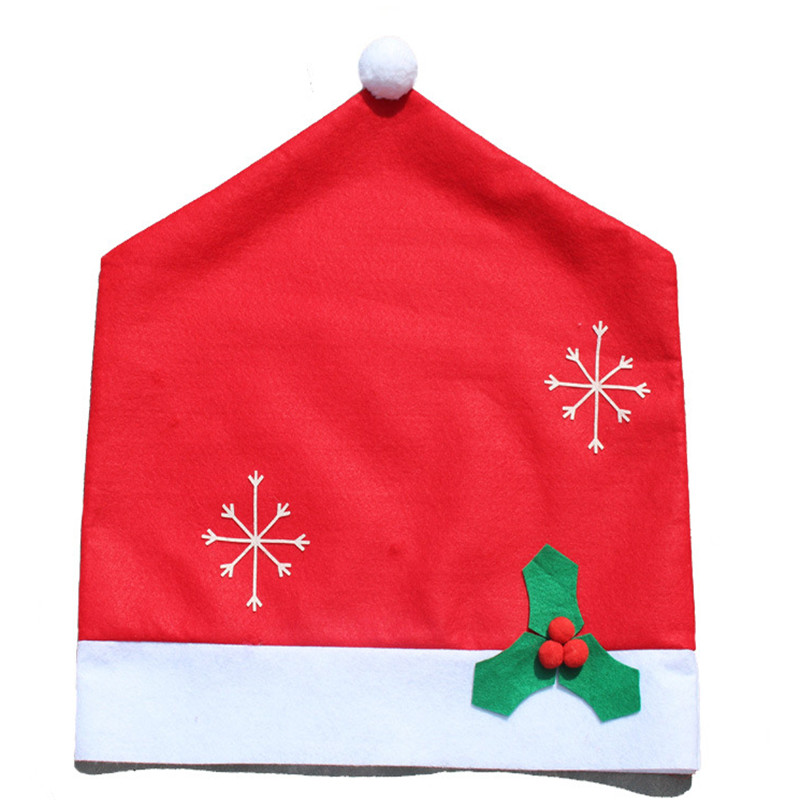 2015 new fashion stylish design 1 set santa red hat chair covers 128*184cm christmas tablecloth home decorations dinner gift