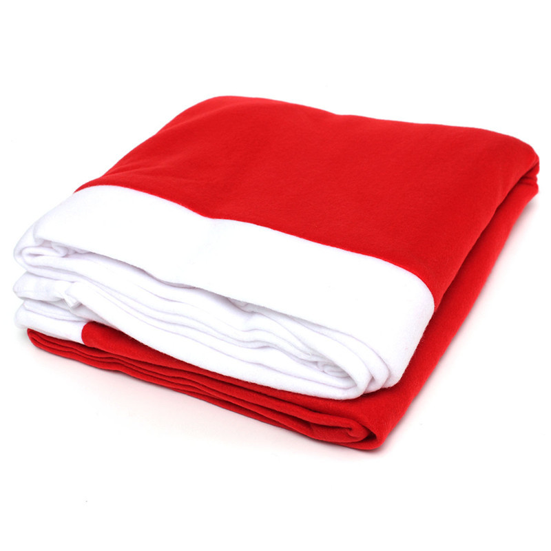 2015 new fashion stylish design 1 set santa red hat chair covers 128*184cm christmas tablecloth home decorations dinner gift