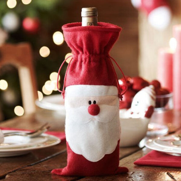 2015 newest selling merry christmas santa wine bottle bag cover dinner party xmas home table decor 2015 newest selling merry christmas santa wine bottle bag cover dinner party xmas home table decor