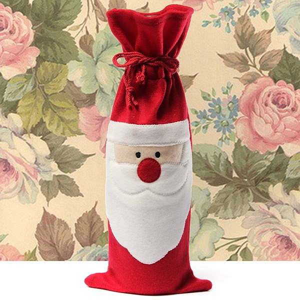 2015 newest selling merry christmas santa wine bottle bag cover dinner party xmas home table decor