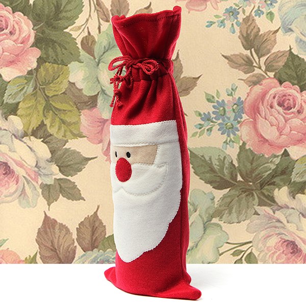 2015 newest selling merry christmas santa wine bottle bag cover dinner party xmas home table decor