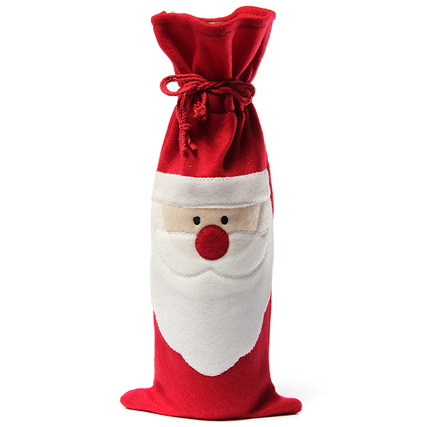 2015 newest selling merry christmas santa wine bottle bag cover dinner party xmas home table decor