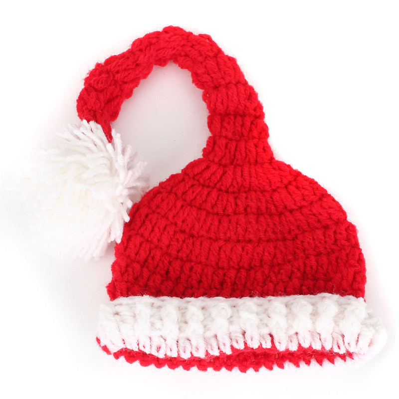 2015 newest special offer christmas xmas santa unisex knit crochet costume newborn baby hat diaper cover shoes