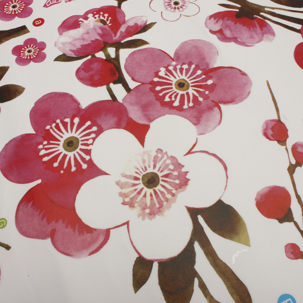 2015 romantic design beautiful diy art vinyl plum flower butterfly removable wall sticker decal home bedroom wallpaper decor