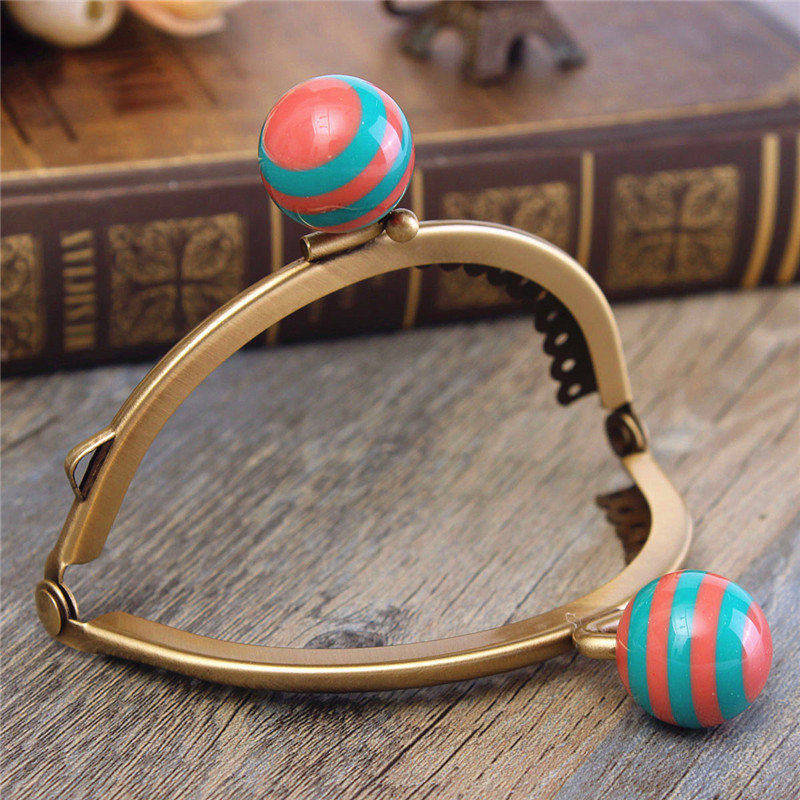 2015 selling retro carved diy small metal purse bag frame kiss clasp lock wallet clip bronze tone 8.5cm x7cm