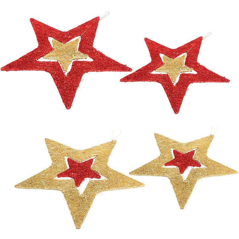 2015 ! special offer christmas ornaments shiny star pentagram xmas tree ceiling wall hanging decoration home decor