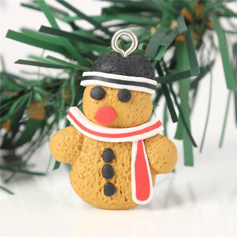 2015 special offer new stylish design 6pcs/set cute gold christmas tree keychain hanging ornament decoration gift
