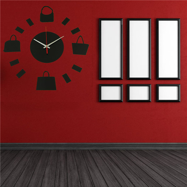 2015 watch wall clock home decoration modern diy acrylic mirror stickers quartz needle new safe design