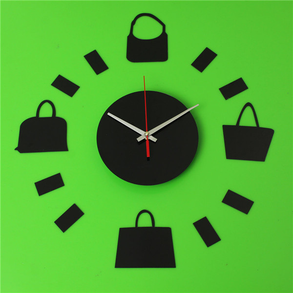 2015 watch wall clock home decoration modern diy acrylic mirror stickers quartz needle new safe design