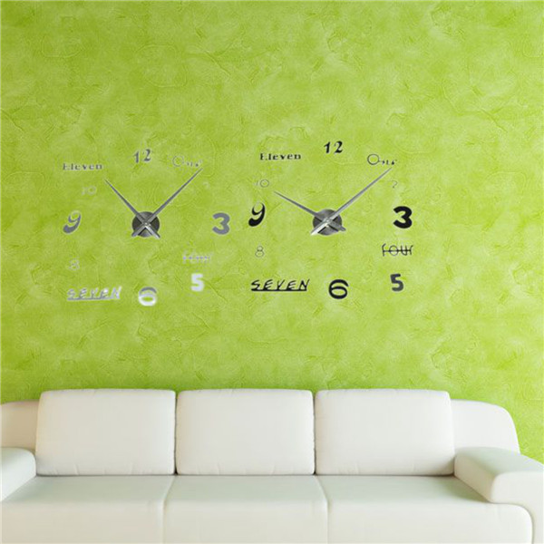 3d diy eva numbers english letter clock wall sticker livingroom home decor decal