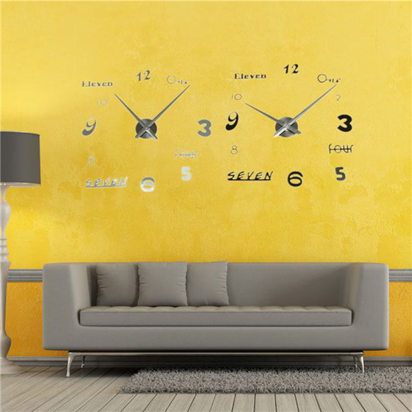 3d diy eva numbers english letter clock wall sticker livingroom home decor decal