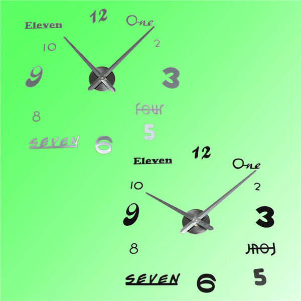 3d diy eva numbers english letter clock wall sticker livingroom home decor decal