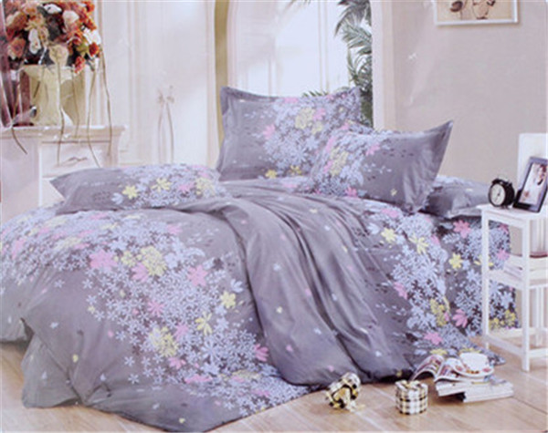 4pcs 2015 newest printing bedding set 2 pillowcase bed sheet and duvet cover luxury comforter winter cotton bedding sets