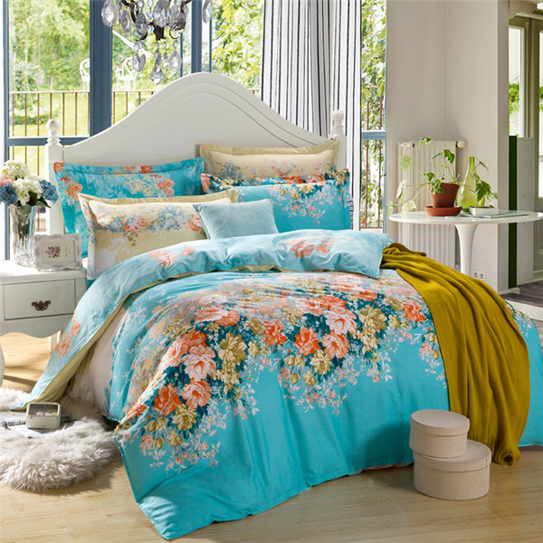 4pcs/lot printing bedding set bed sheet and duvet cover 2 pillowcase luxury comforter winter cotton bedding sets new home decor