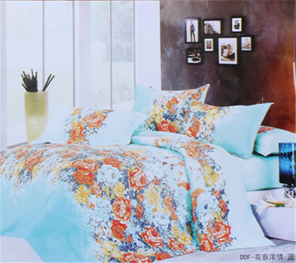 4pcs/lot printing bedding set bed sheet and duvet cover 2 pillowcase luxury comforter winter cotton bedding sets new home decor