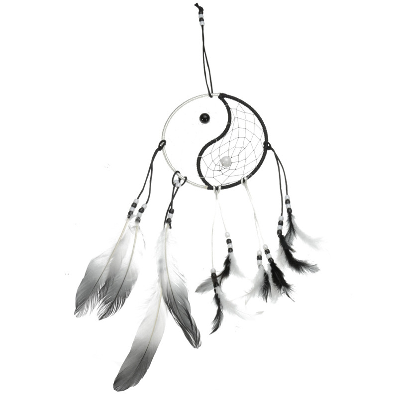 50cm taiji dream catcher with bead feather religious mascot gift home or car hanging decoration ornament 50cm taiji dream catcher with bead feather religious mascot gift home or car hanging decoration ornament