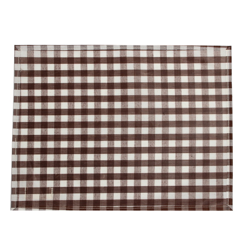 beautiful design 40x30cm check pattern cotton/linen cloth country style placemat home kitchen art decor