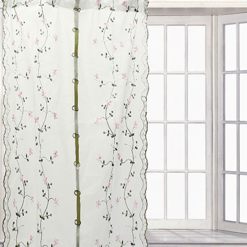 beautiful design flower color voile tulle door window curtain drape panel sheer scarf valance cortinas roman blinds