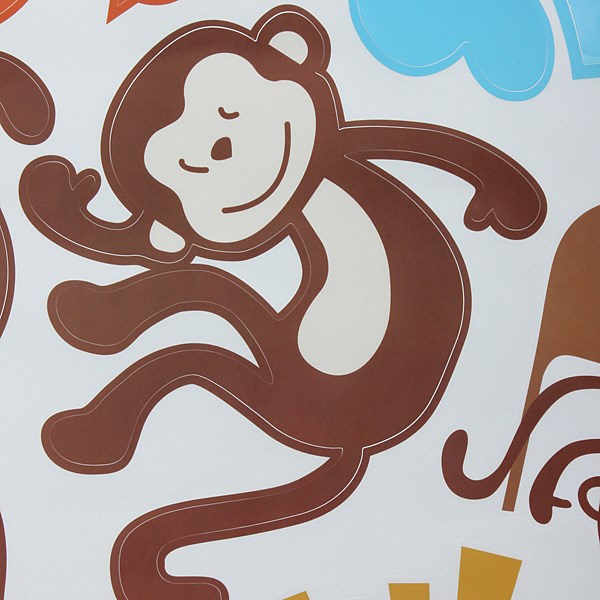best ! new arriva fashion design monkey balloon removable vinyl wall decal sticker kid room art mural home decor 140x80cm
