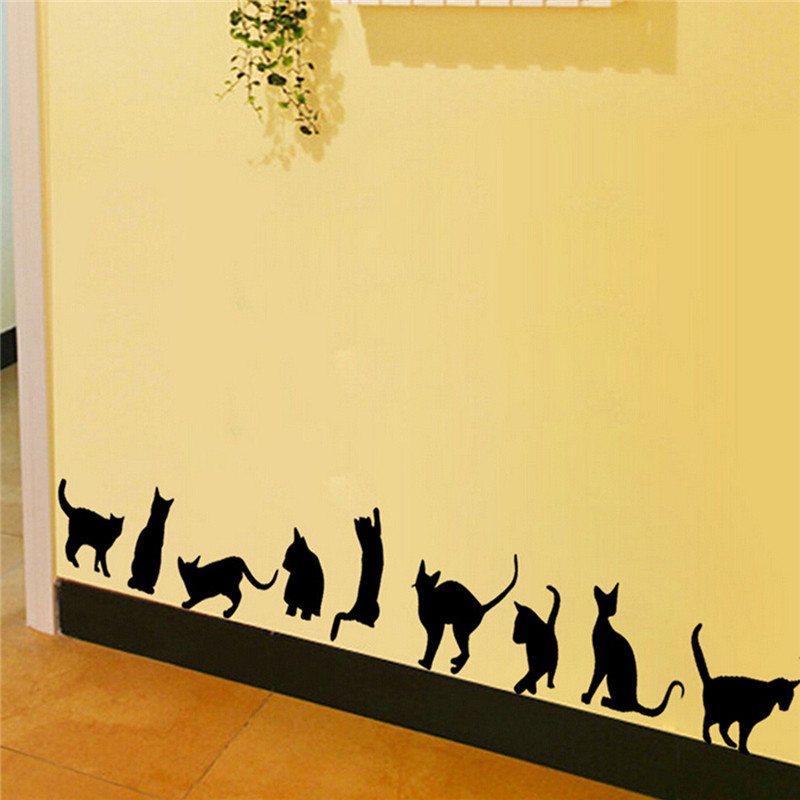best promotion diy removable 9 cute cats playing decal wall sticker art home room decoration wallpaper best promotion diy removable 9 cute cats playing decal wall sticker art home room decoration wallpaper