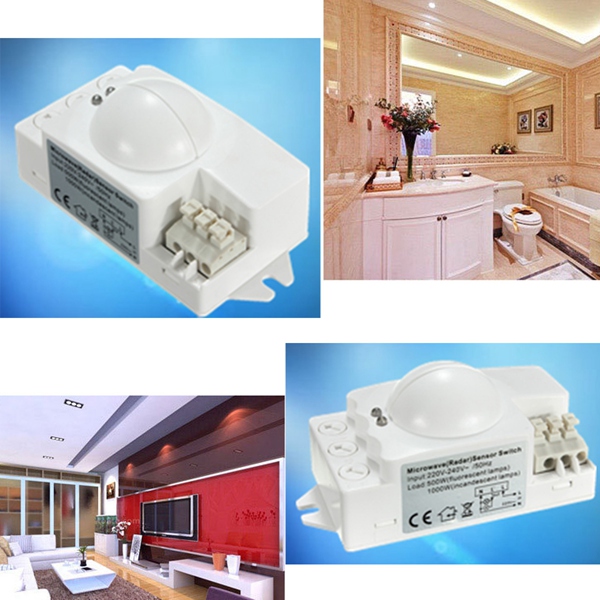 best promotion new arrival excellent quality 360 500w microwave smart motion sensor light radar switch ceiling recessed wall