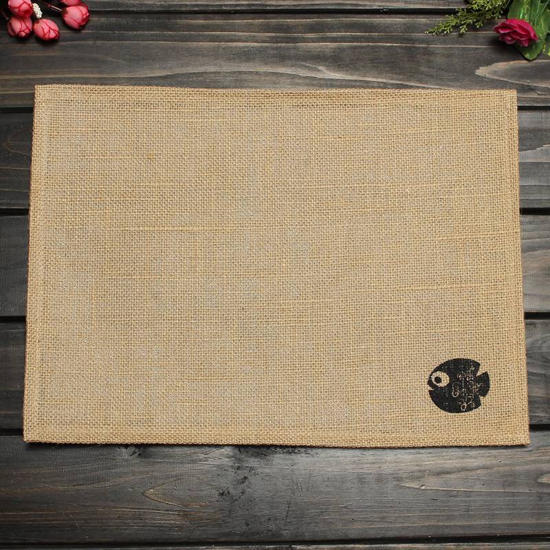 brand new 40x30cm linen cloth country style placemat coaster home kitchen cloth art decoration best promotion!