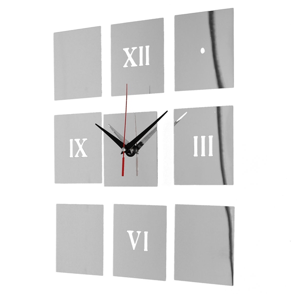 brand new diy roman numerals square wall clock mirror acrylic home office decor stickers excellent quality