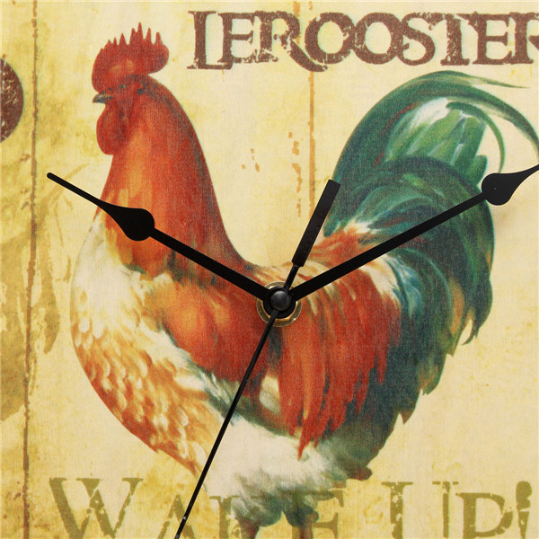 brand new noiseless modern design round large wall clock french farmhouse cock vintage rustic home office cafe bar decoration