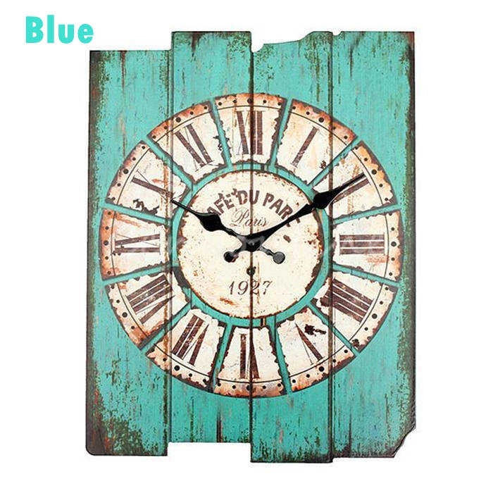 brand new retro vintage rustic wall clock shabby chic home office coffeeshop bar decor decoration best gift craft 4 stylish