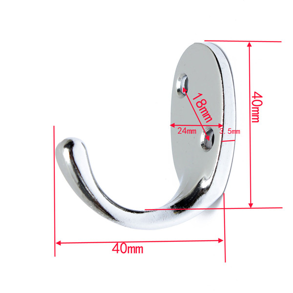 brand new single hat coat hanger robe gown chrome plated door wall bathroom bedroom hook excellent quality