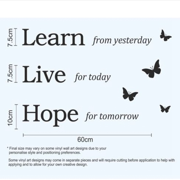 classic 17color quote learn live hope vinyl mural wall sticker home love art decor gift decoration