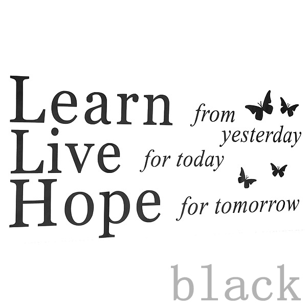 classic 17color quote learn live hope vinyl mural wall sticker home love art decor gift decoration