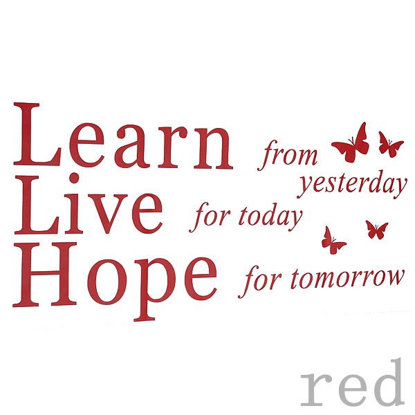 classic 17color quote learn live hope vinyl mural wall sticker home love art decor gift decoration