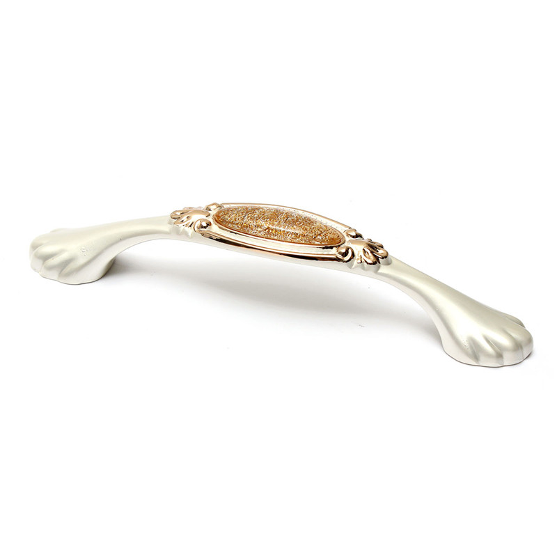 classic european 96mm gold jade handle artware cabinet knobs drawer pull handle zinc/imitation jade double holes