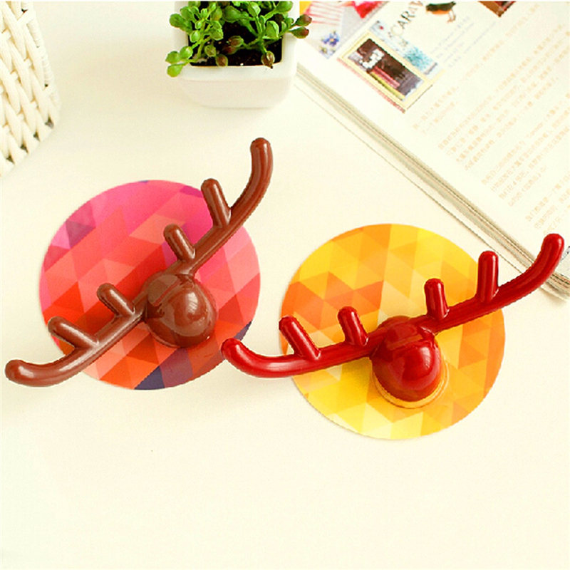 color random portable cute antlers traceless coat kitchen bathroom magic seamless hooks hanger home storage color random portable cute antlers traceless coat kitchen bathroom magic seamless hooks hanger home storage