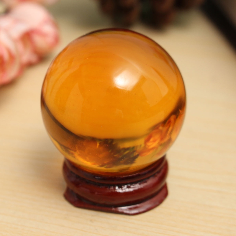 fashion 40mm brown colour crystal healing balls magic glass healing ball with stand home office decor fashion 40mm brown colour crystal healing balls magic glass healing ball with stand home office decor