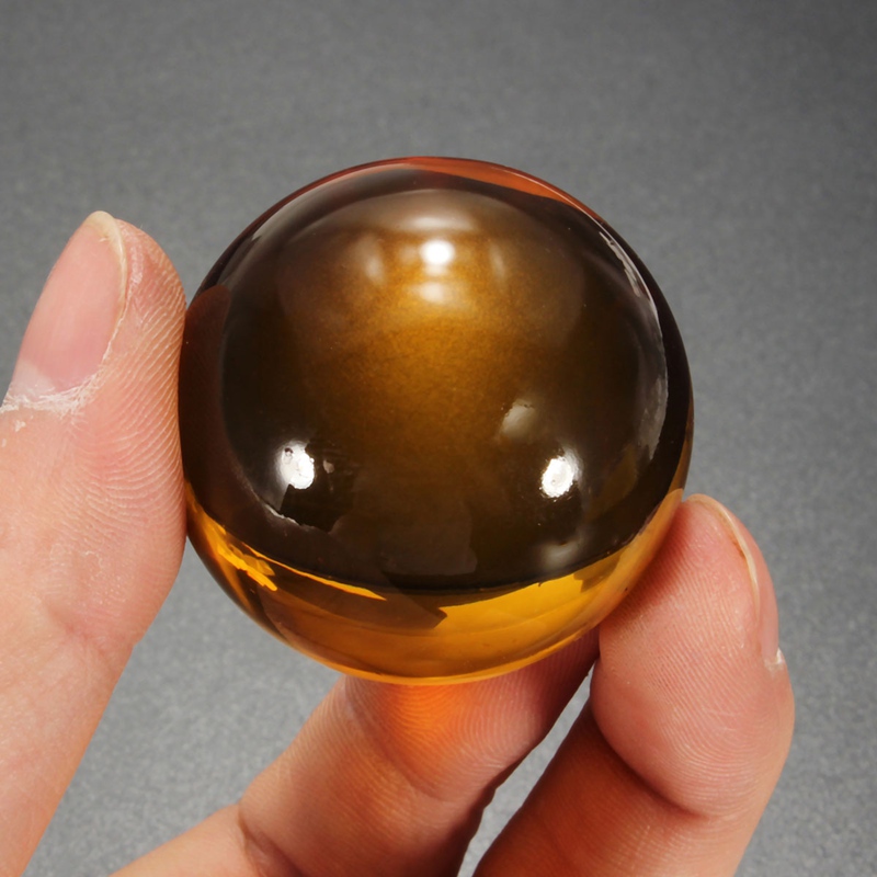 fashion 40mm brown colour crystal healing balls magic glass healing ball with stand home office decor