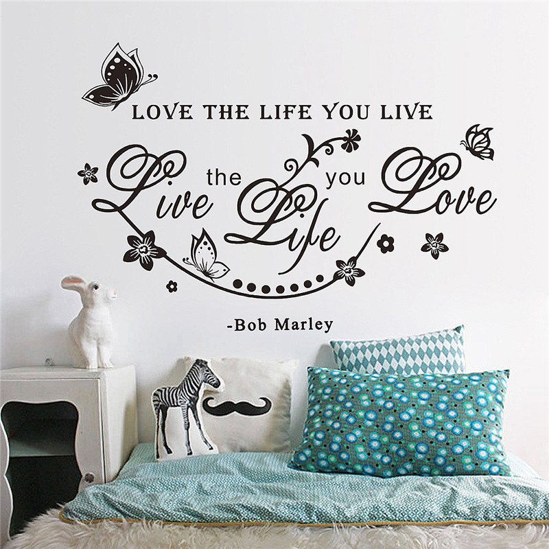 fashion flower butterfly with english decal decoration wall decals decorative sticker wall stickers decor home mural fashion flower butterfly with english decal decoration wall decals decorative sticker wall stickers decor home mural