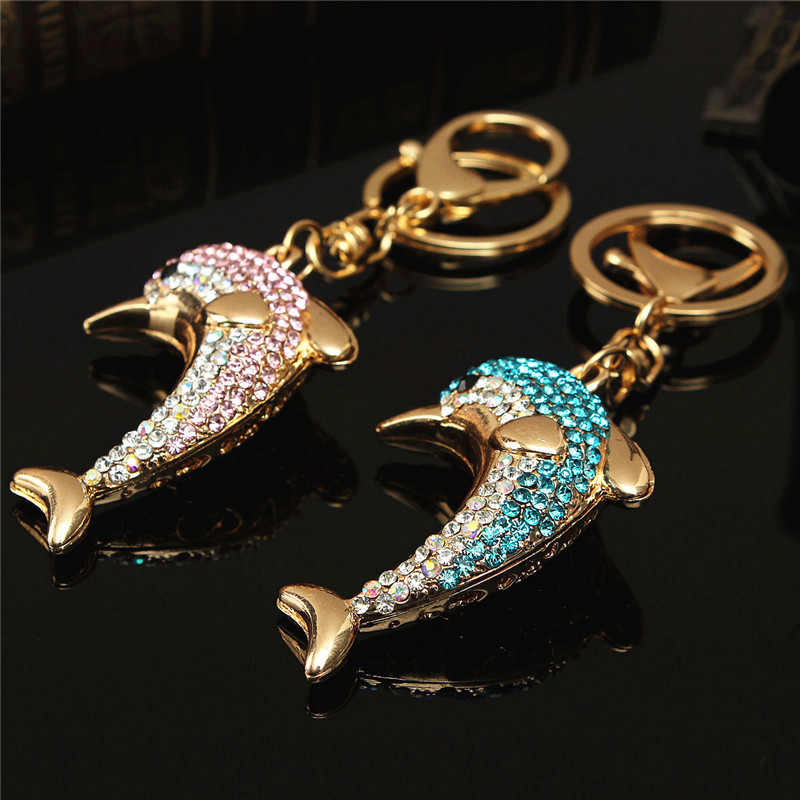 fashion lovely dolphin pendent rhinestone crystal purse bag key chain decoration as a great gift fashion lovely dolphin pendent rhinestone crystal purse bag key chain decoration as a great gift