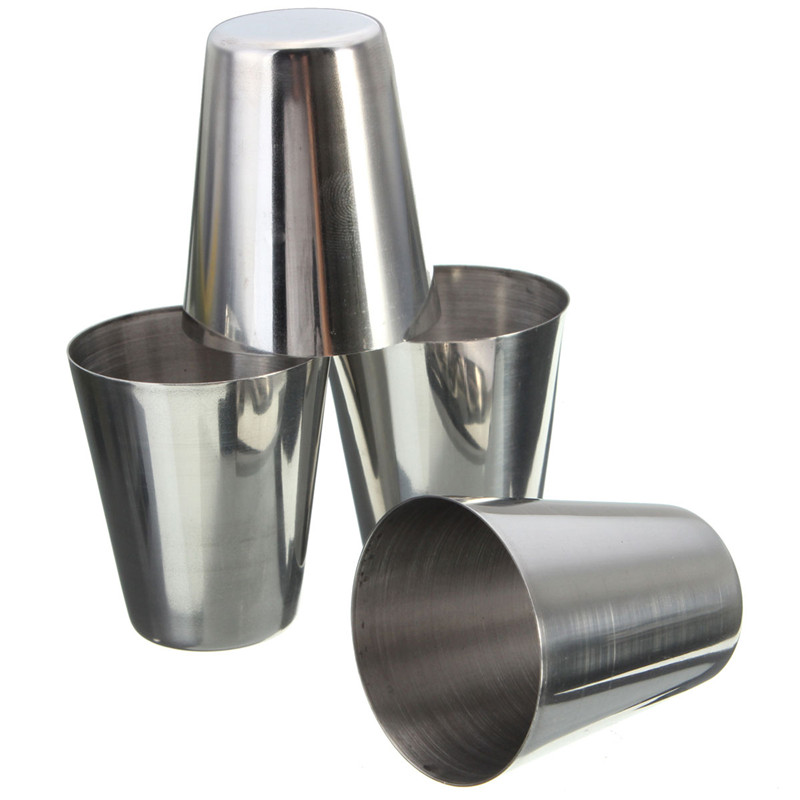 fashion portable 4pcs/set 30ml stainless steel cups cover mug drinking coffee beer camping outdoor travel tumbler