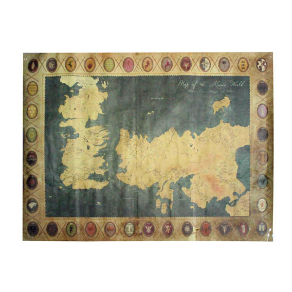 game of thrones american tv series the old map vintage paper poster bar pub home wall decor 28x20inch(71*51.5cm) gift
