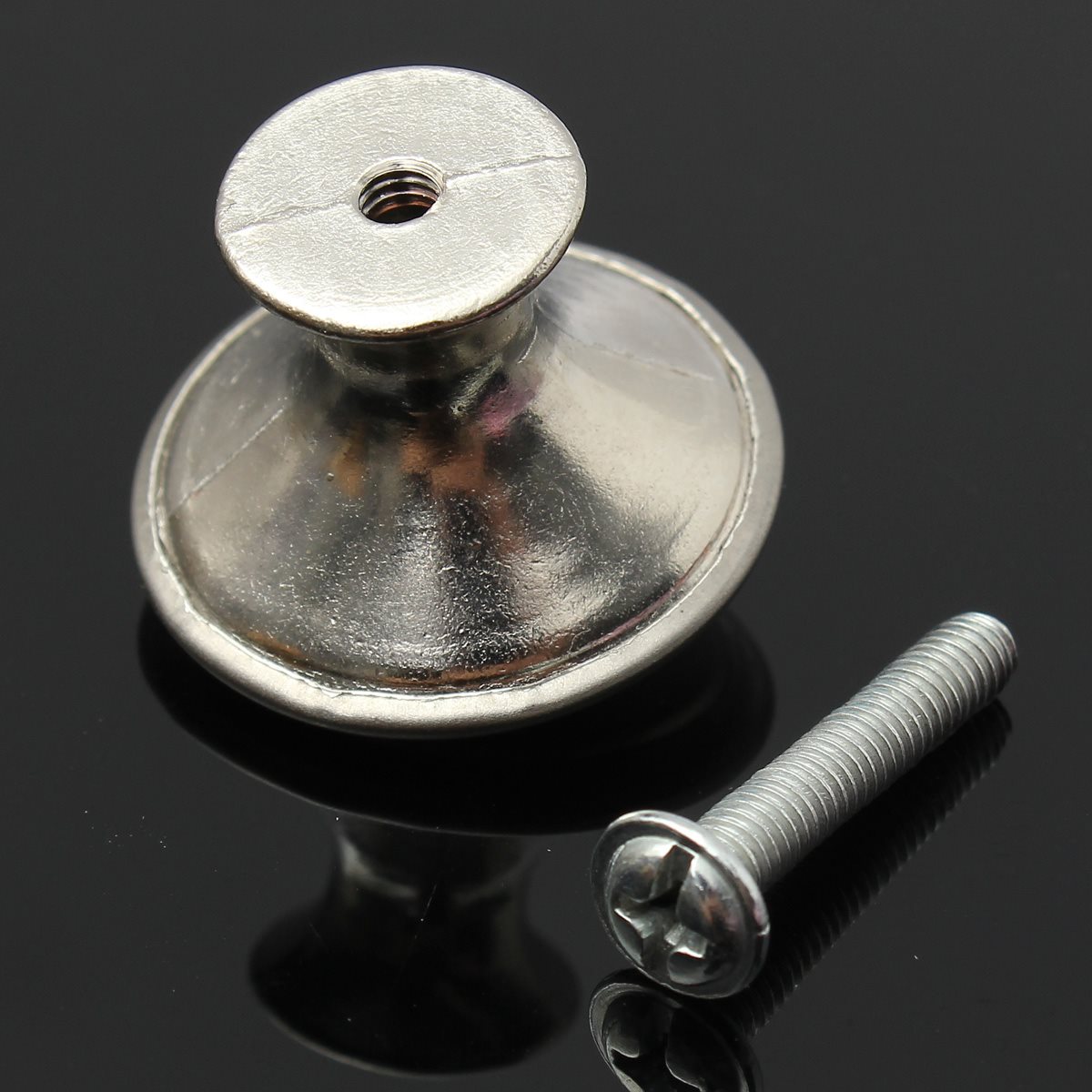 good quality 28mm/24mm zinc satin nickel cabinet cupboard drawer door pull handle knobs new