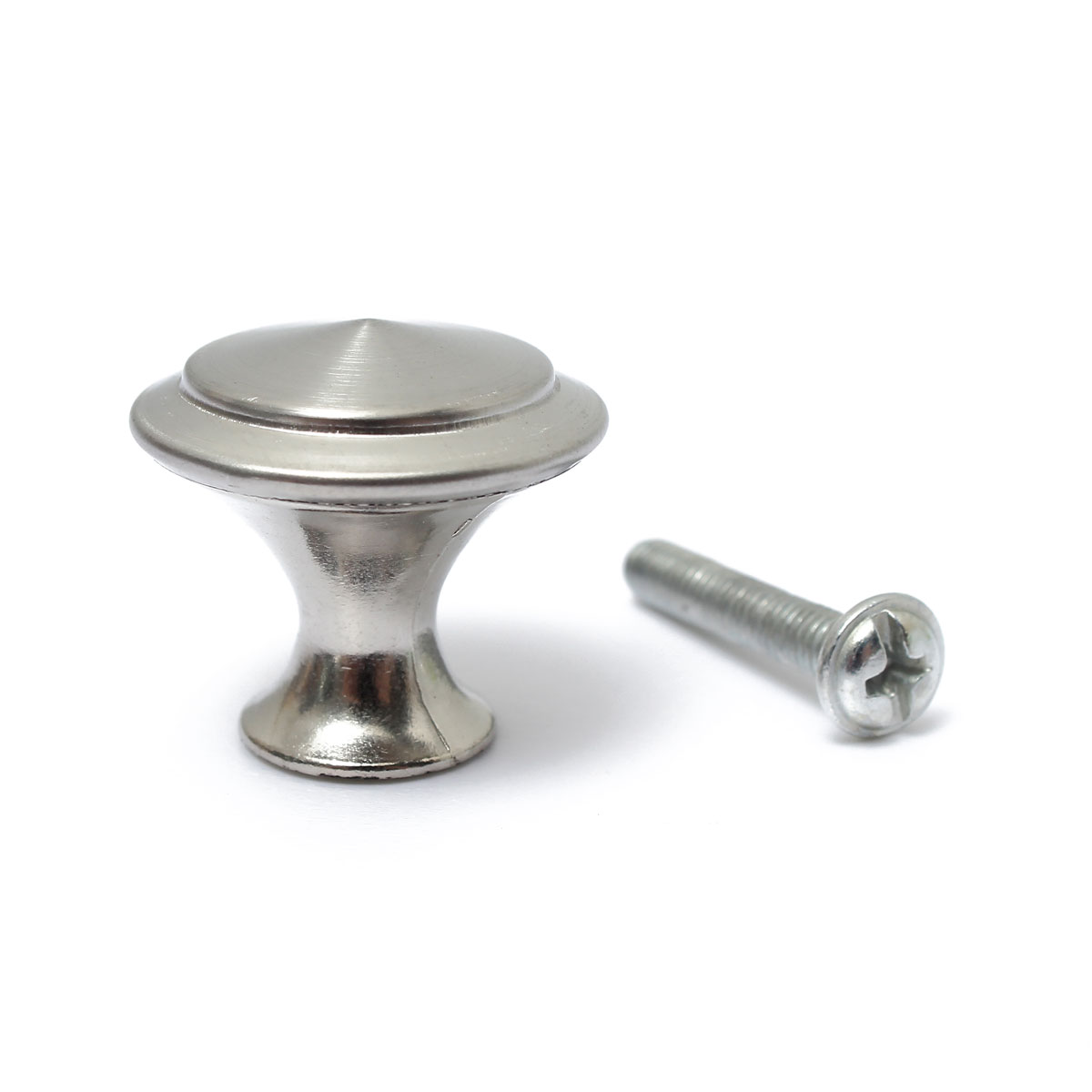 good quality 28mm/24mm zinc satin nickel cabinet cupboard drawer door pull handle knobs new