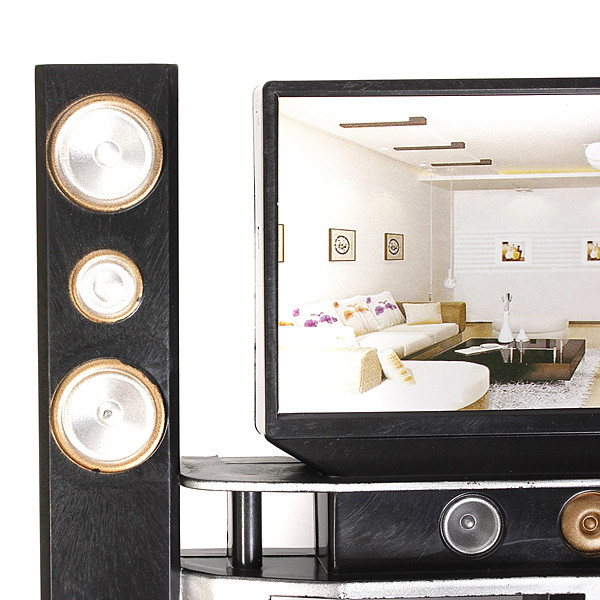 hi-fi 1:6 tv beautiful home theater cabinet set combo for blythe for barbie dolls house dollhouse furniture